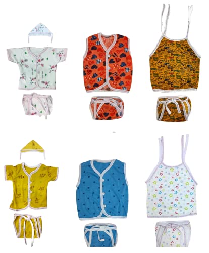 Image of TANGY Adorable Newborn Dress with Built-in Mittens for Extra Warmth and Style Top Set (Pack of 3)