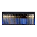 30 Pcs 1mm Diamond Drill Bit Burr Compatible with Dremel Titanium Coated Set 1/24 inch for Jewelry...