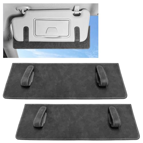 NYTKL 2 PCS Sun Visor Extender for Car, Anti-Glare Sunvisor Extension Shade Attachment for Safe Driving, Clip-On Sun Blocker Sunshade Extender Protect Driver Passenger from UV Rays (Dark Gray)