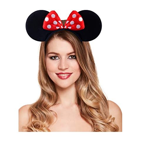 MINNIE MINI MOUSE EARS WITH RED AND WHITE SPOT BOW HEADBAND HAIRBAND by Disney Cover