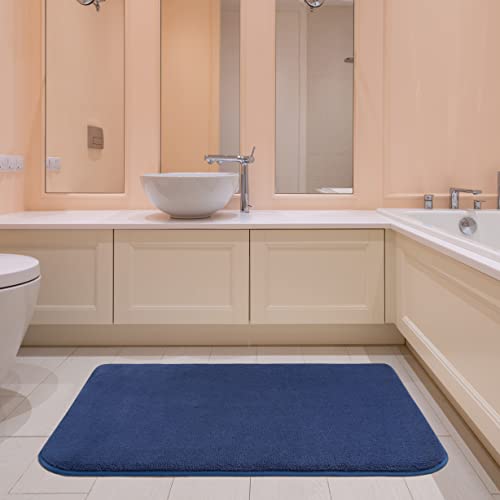 image for American Soft Linen 21x32 Fluffy Foamed Slip Reducer Bath Rug, Machine