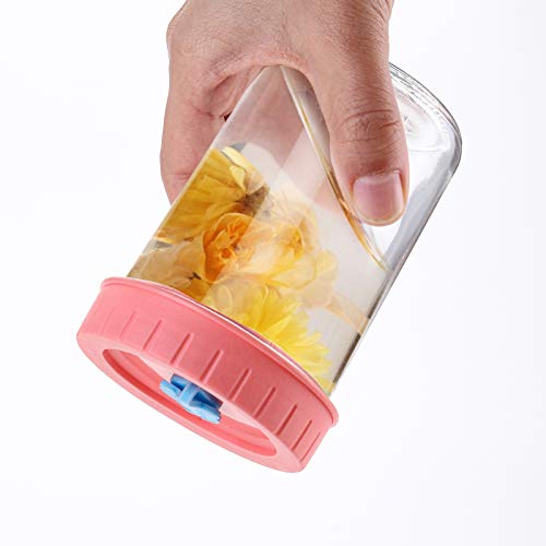 Suwimut 12 Pack Kids Toddler Cups Glass Mason Jars, 8 Oz Regular Mouth Spill Proof Smoothie Snack Cup With Lids, Plastic Straws, Silicone Stoppers And Cleaning Brush, Kid Tumbler For Drinking #TOP2