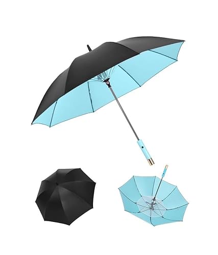 扇風機付き傘 日傘 長傘 晴雨兼用傘 120cm大きい ファン付き日傘 雨傘 ゴルフ傘 USB充電式/電池式 8本骨 耐風 撥水 UVカット 紫外線対策 遮光 遮熱 送風 メンズ レディース スポーツ観戦用 涼しく 熱中症対策