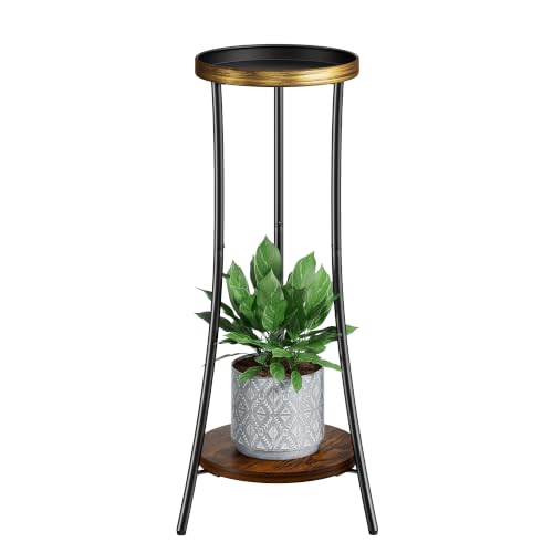 NQW 2 Tier Plant Stand, Heavy Duty Iron Flower Pot Holder Rack for Indoor Outdoor