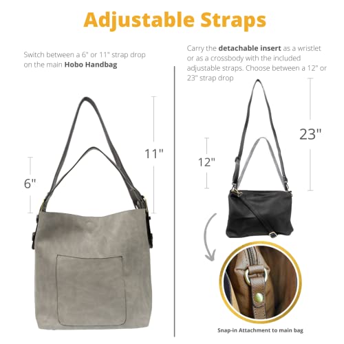 Image of Joy Susan Womens Faux Leather: Hobo 2-in-1 Handbag
