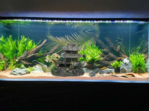 Image of M2cbridge Aquarium Decor Antique Roman Column Ruin European Castle Underwater Landscape(Pavilion)