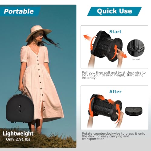 Upgrade Retractable Portable Toilet Camping Toilet Lightweight and Height Adjustable Folding Travel Toilet Portable Potty for Adults Kids, Perfect for Travel,Camp,Car,Emergency Use - Image 3