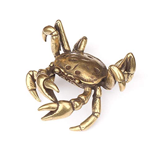 Figurines sculptures crabe en laiton mini ornements pour collectionneur bronze