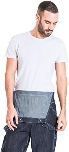 Wash Clothing Company Mens Loose Fit Denim Dungarees - Dark Blue Value Bib Overalls MADDOXDARKBLUE