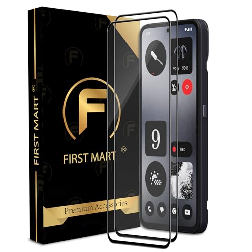 Image of FIRST MART Gorilla Tempered Glass Compatible For CMF Phone 1 5G (6.67 Inch) With Easy Installation Kit for Smartphone| Edge To Edge Coverage | Black, Pack of 2