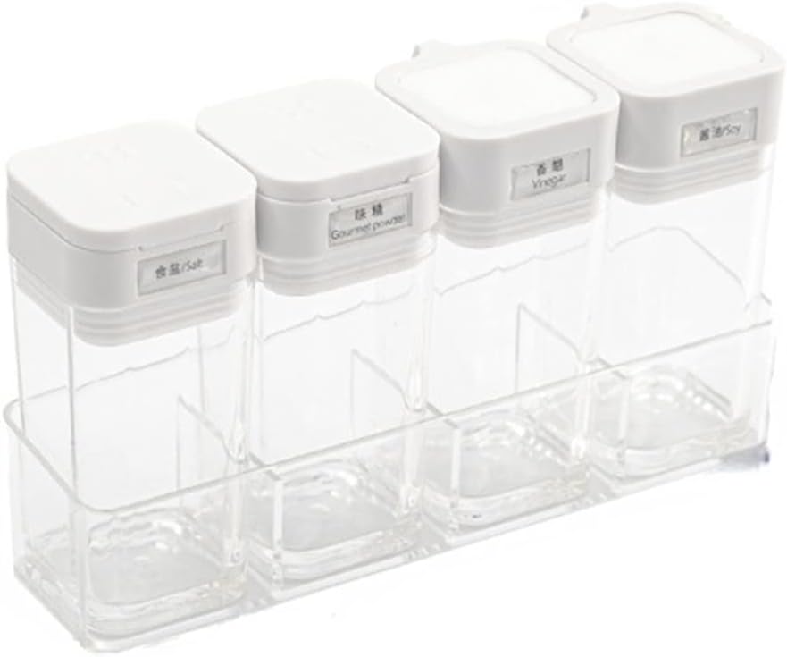 Spice boxs Kitchen Supplies Seasoning Bottle Oil Salt Storage Combination Four-piece Set Spice jar Box