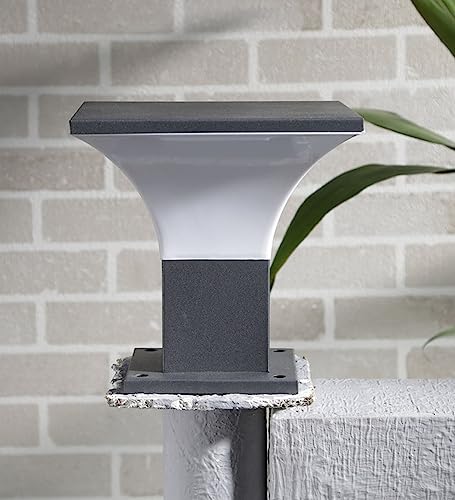 Image of WHITERAY Metal and PVC Main Gate Light Waterproof Garden Pillar Lamp Weatherproof Exterior Lighting Fixture Outdoor Lamp for Entrance, and Home Decor (Without Bulb)