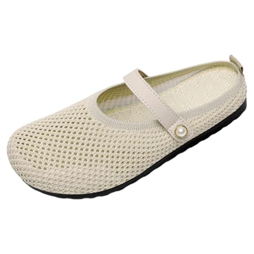 Women's Casual Slip On Sandals Flat Comfortable Beach Shoes Pure Color One Strap Slide Slippers for Spring Summer