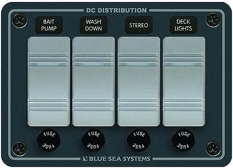 Blue Sea Systems 8262 Contura Water Resistant 12V DC Panel - 4 Position, Beige
