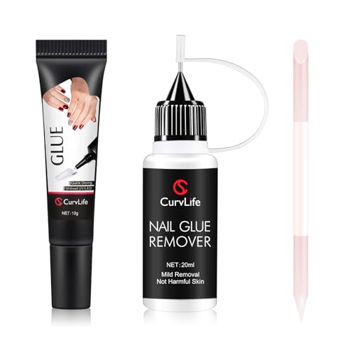 Curvlife 10g Semi Solid Nail Glue and 20ml Remover Kit