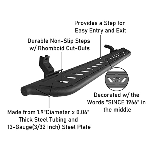 Estribos laterales para Ford Bronco 2021-2026 resistentes en acero miniatura 5