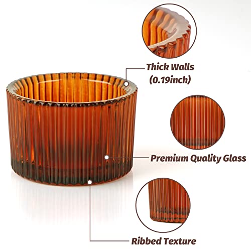 Votive Tealight Candle Holders Set Of 12, Glass Small Tea Lights Candle Holder For Wedding Party Birthday Room Valentine's Day Thanksgiving Decor (2.2 X 1.5 Inch) #TOP7