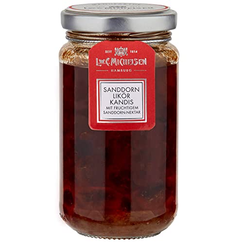 L.W.C. Michelsen - Sanddornkandis (250g) | Weißer Kandis eingelegt in Sanddorn-Likör | fruchtig-säuerlich | für Tee-Liebhaber | Geschenk für Sie und Ihn