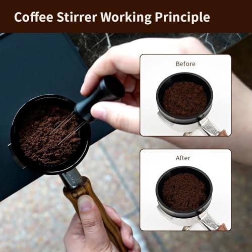 Herramienta de distribución de espresso WDT watchget magnética accesorios café negro 5