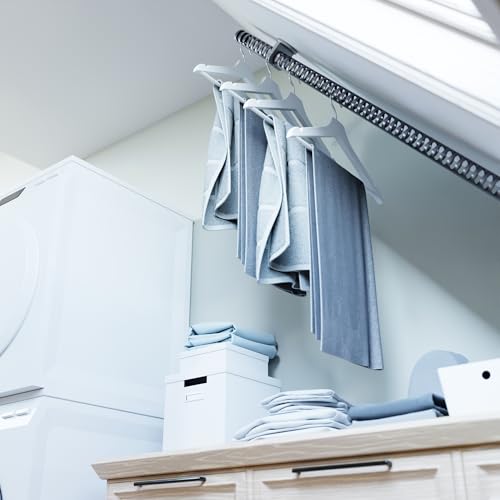 Aerorail® Footprint Edition Hanging Rail : 1 metre length : Sloping Ceiling Hanging Rail : Attic, Loft, Garage, Under stair, Shed, Motorhome, Caravan, Greenhouse : Secure storage at any & all angles