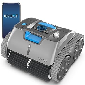 WYBOT Ultimate Cordless Robotic Pool Cleaner with App Setting, Lasts 180Mins, 15000mAh Wall Climbing Pool Vacuum with Strong Suction, Smart Mapping, Full-Customize Clean, Ideal for In-ground Pools