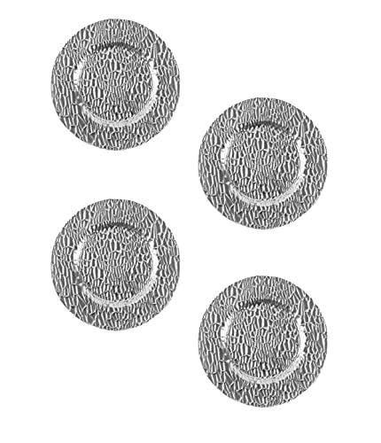 Juego de 4 platos cargadores 13" plateados miniatura 2