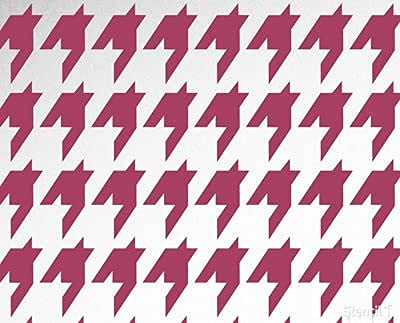 Stencil1 Houndstooth Repeat Wallpaper Pattern Stencil 11" X 11" - Reusable Premium Quality Mylar Stencils For Painting Walls, Fabric, Furniture, Crafts, Decor - Allover Wallpaper Effects - 11" X 11” #TOP7