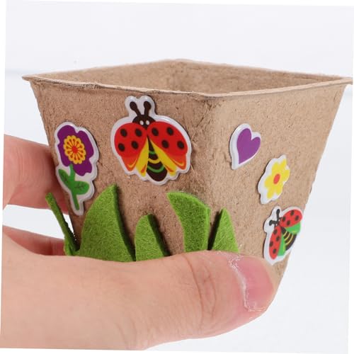 Kit d'artisanat pot en papier végétal avec drainage pour coupe de légumes enfants - 7