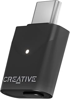 Creative BT-W6 Wireless Bluetooth 5.4 and LE Audio Transmitter with Snapdragon Sound, aptX Lossless, Low Latency and up to 24-bit / 96 kHz Audio, Works with PC/Mac/Gaming Consoles