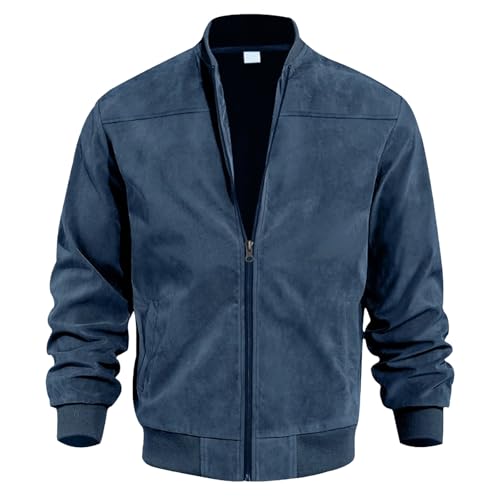 Maiyifu chaqueta casual ligera con cierre para hombre