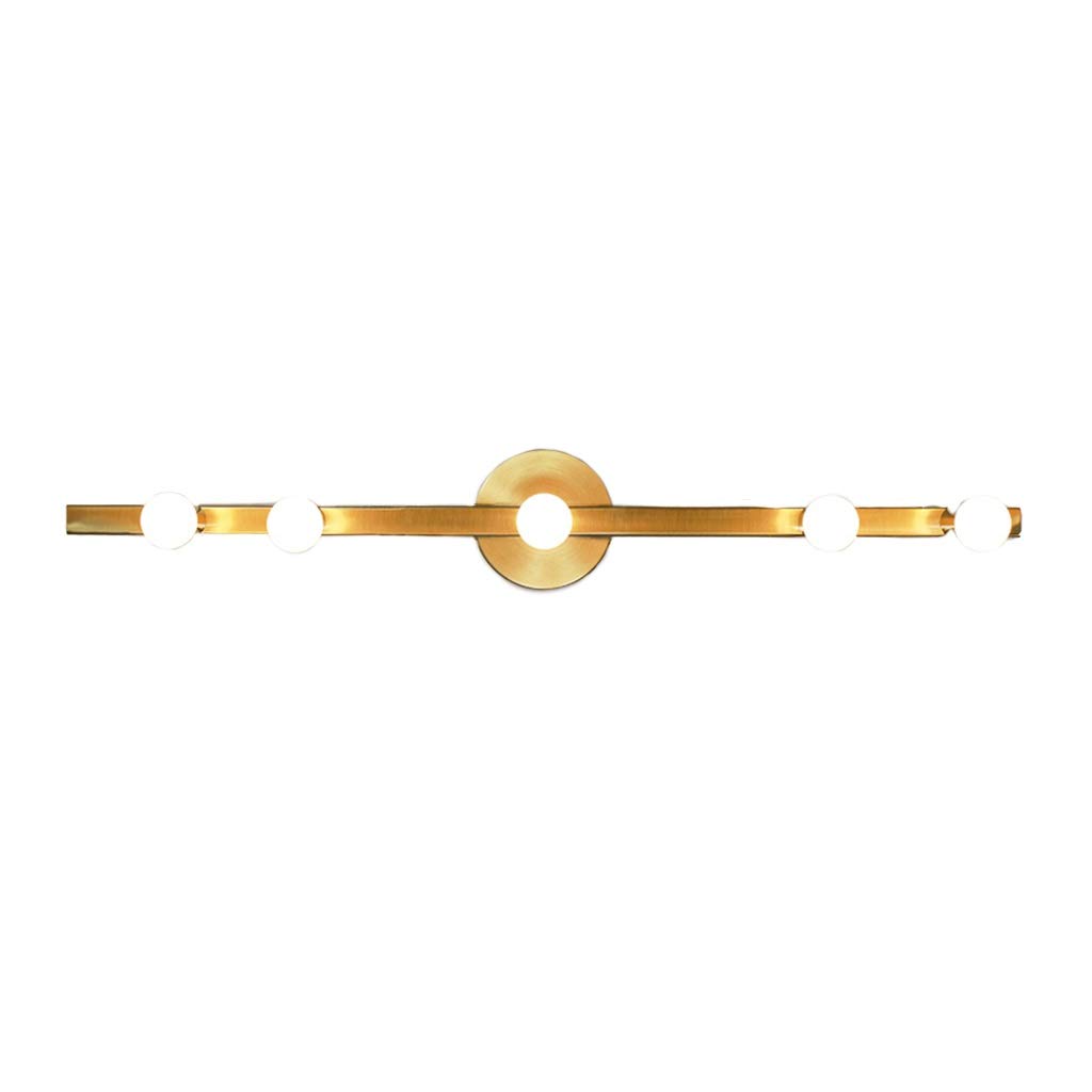 HynJGih Bathroom Over Mirror Light Energy-Efficient LED Mirror with Touch Control for Bath Areas for Vanity Bathroom Wall(Brass,80cm)
