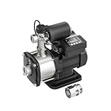 SUETPRYE 57PSI, 21GPM Smart Water Pressure Booster Pump for Home, 50% Energy Saving 0.6 HP, Constant Pressure, 55dB Ultra Quiet, 1' NPT, 115VAC, Boosts 7 Water Outlets for House, Shower, Irrigation