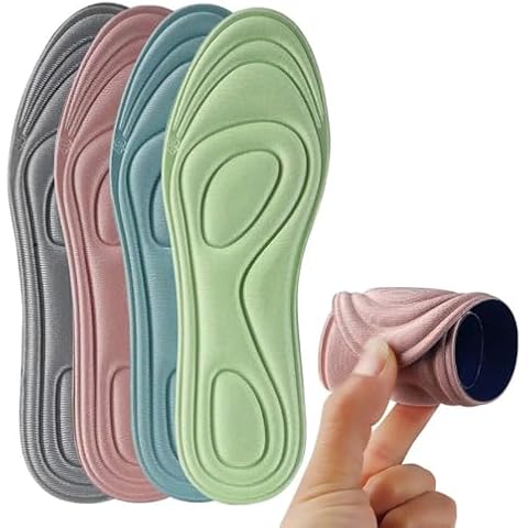 2 Pairs Memory Foam Insoles for Women,Comfort Insoles and High Heel Inserts,Work Boot Replacement Shoe Inserts,Thin Insoles for Women, Foot Pain Relief/E01/Pink/Women 12.5/Men 10.5 Cover