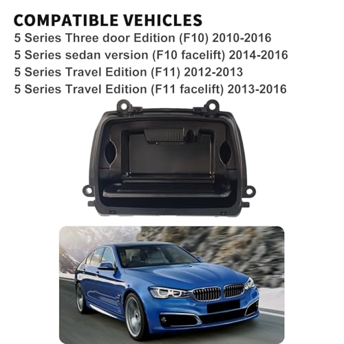 Image of 51169206347 Center Console Ashtray Cover for 2010-2016 BMW 5 Series F10 F11 528i 535i 550i 520i 523i 530i Replace# 51169206347 EZCBM132 893300101 96SKV145
