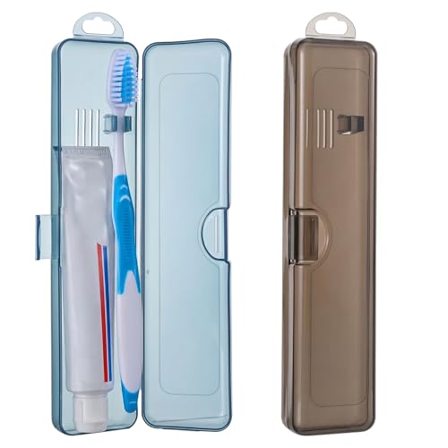 Classicseali - Estuche para cepillos de dientes de viaje, 2 unidades, 20×4,6×2,8cm