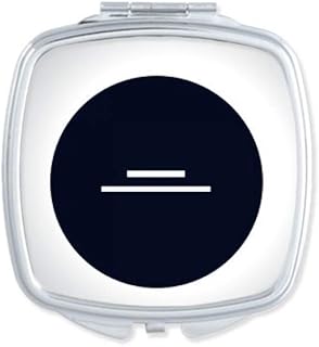 White Music Half Rest Note Black Mirror Square Portable Hand Pocket Makeup
