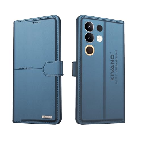 Image of Compatible for Vivo Y31 Pro 5G / Vivo T4X 5G / IQOO Z10X 5G Flip Cover | Leather Finish | Inside Pockets & Inbuilt Stand | Shockproof Wallet Style Magnetic Closure Back Cover Case