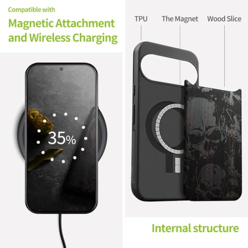 Étui pour Pixel 11 résistant aux chutes avec fixation aimantée stable