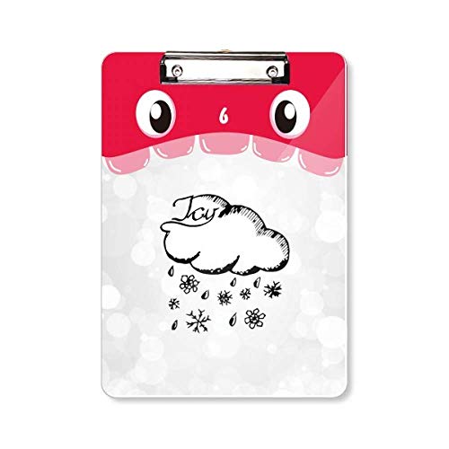 Porte-bloc flocon de neige A4 peint à la main pour organiser vos documents de bureau