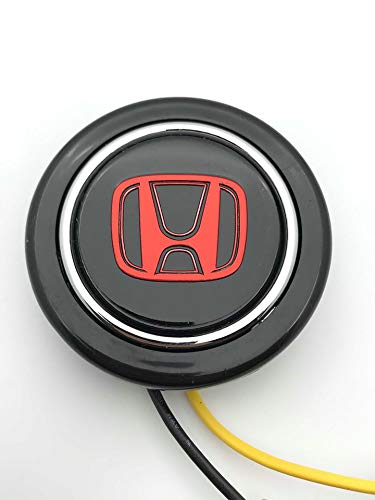 Red H Horn Button Fits Aftermarket Steering Wheels Like MOMO Nardi Sparco Grant Personal