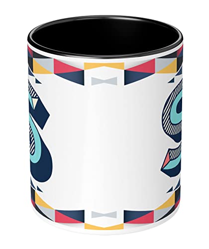 Image of 3D Colorful Alphabet Letter S Printed Coffee Mug For Girls Boys Friends Love Kids Best Gift For Birthday Anniversary Initial Letter S (Microwave Safe Ceramic Tea Coffee Mug-350ml) - ABV3TM2 55