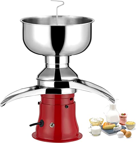 Separador centrífugo eléctrico de crema de leche fresca, separador de batido de mantequilla de acero inoxidable 80L/H para leche de vaca de cabra