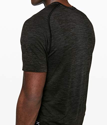 Lululemon Mens Metal Vent Tech Short Sleeve Shirt (Deep Coal Black, XL)