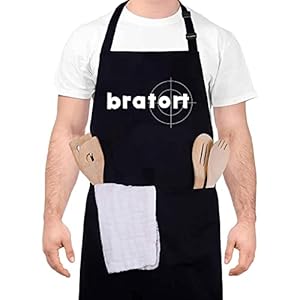 nomiou Grill apron, black apron: Bratort – gift for men, dad, husband or friend for birthday
