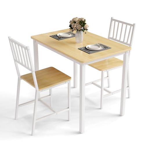 Jazifit 3-Piece Dining Table Set for 2, Space-Saving Kitchen Table