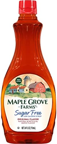 Maple Grove Farms, Sugar Free Maple Flavoured Syrup - Guilt Free Waffle Syrup - Great On Pancakes, 710ml