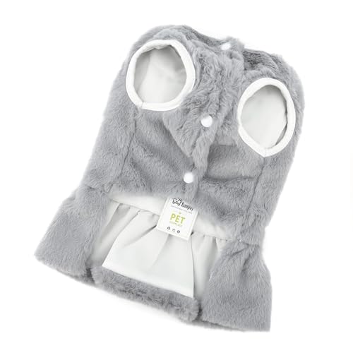 Robe pull en polaire sans manches pour chien tremblant en hiver