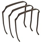 3-Pack Brown Plastic Square Invisible Hairbands for Women, Adults - Curly Hair Thick Headbands