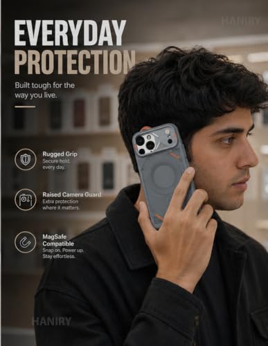 Image of iPhone 13 Pro Case Cover | Premium Compatible Mag-Safe Style Shockproof Back Cover for iPhone 13 Pro | Camera Protection Mobile Case (Gray)