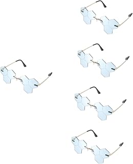 5 Pares De Óculos De Sol Femininos Óculos Sem Armação Para Homens Óculos Vintage Óculos De Sol Fashion Óculos Sem Moldura Óculos De Sol Retrô Óculos De Sol Bex Para Homens